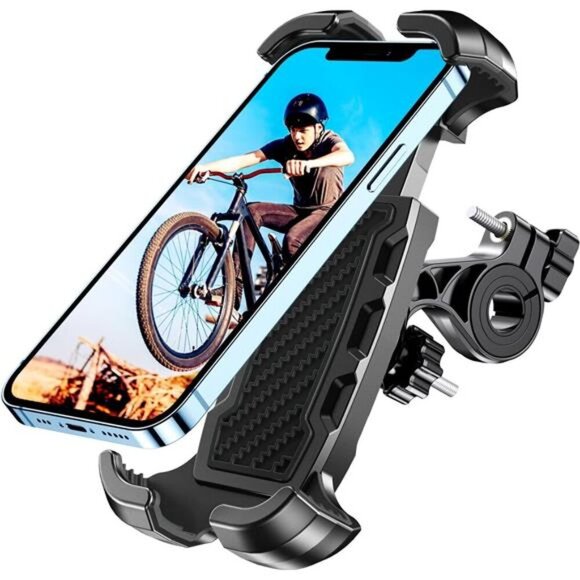Motorcycle Phone Mount, Upgrade [Never Fall Off] [0 Shake] Bike Phone Mount - Picture 1 of 14